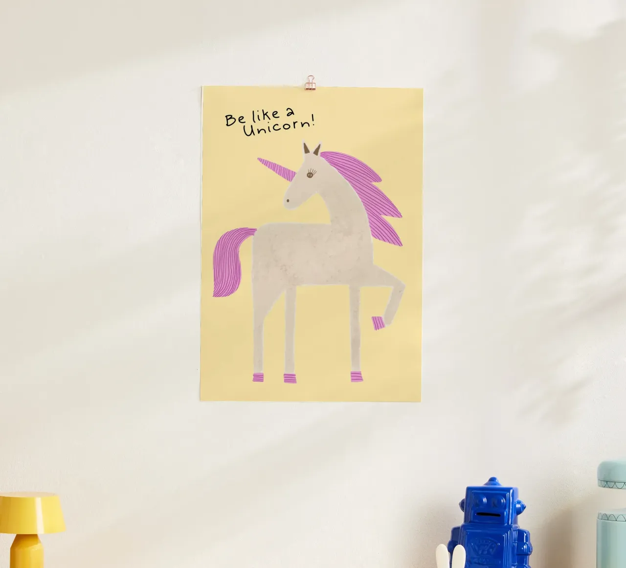 Poster ispiratore "Sii come un unicorno poster da vintagepod