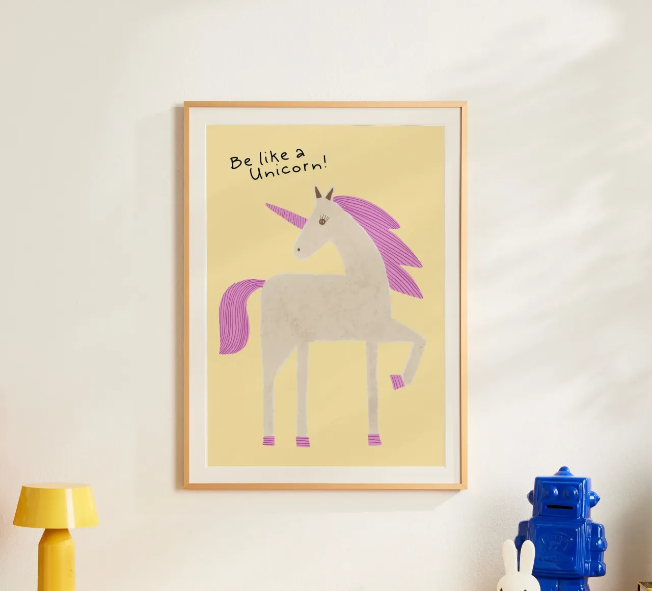 Poster ispiratore "Sii come un unicorno poster da vintagepod