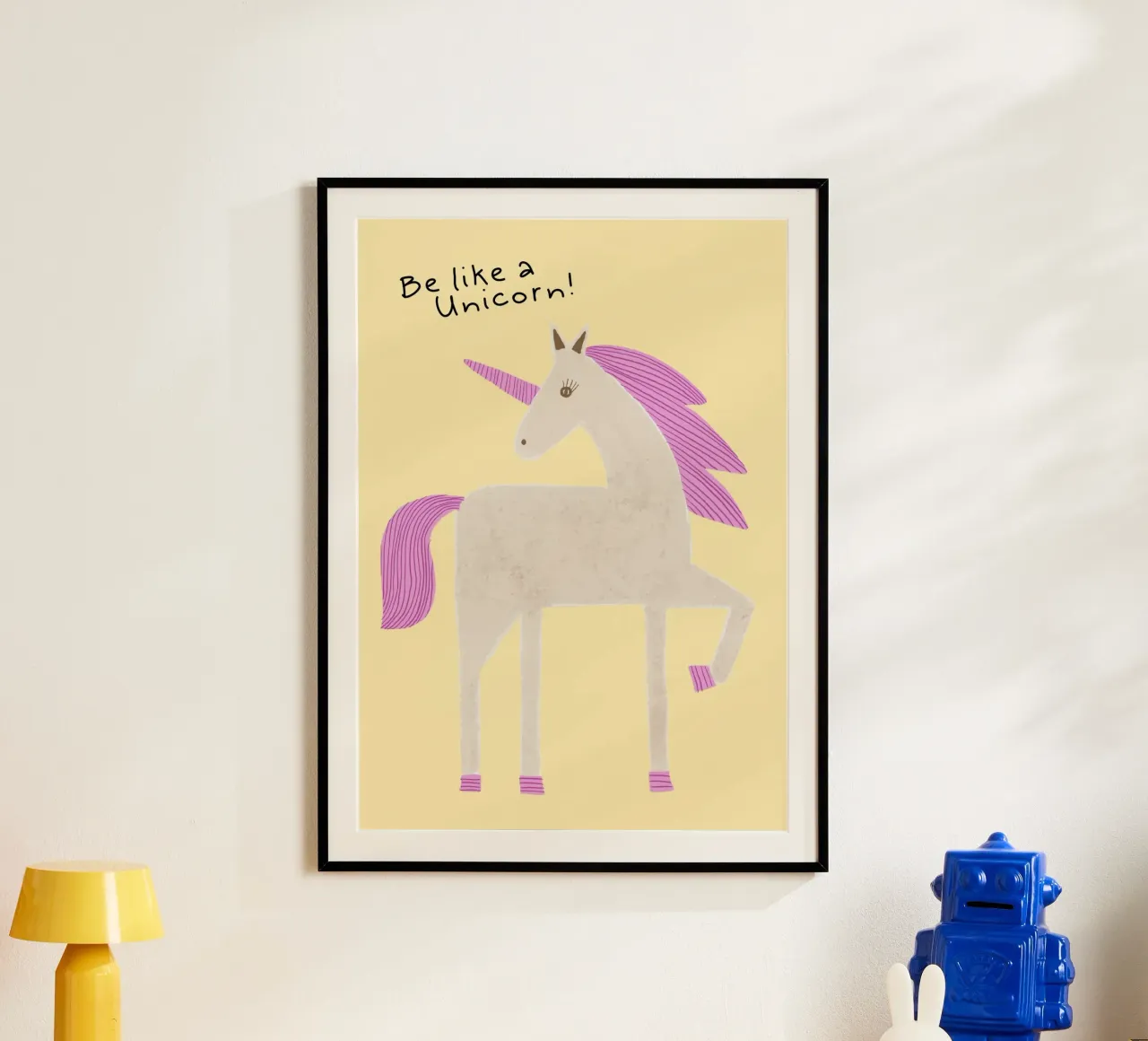 Poster ispiratore "Sii come un unicorno poster da vintagepod