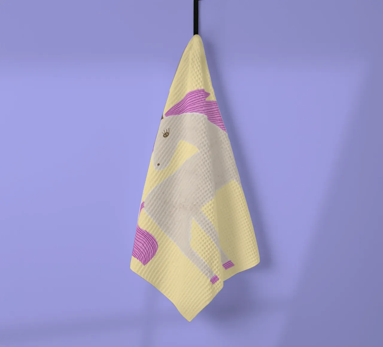 Affiche d'inspiration 'Be Like a Unicorn' (Soyez comme une licorne) torchon de vintagepod