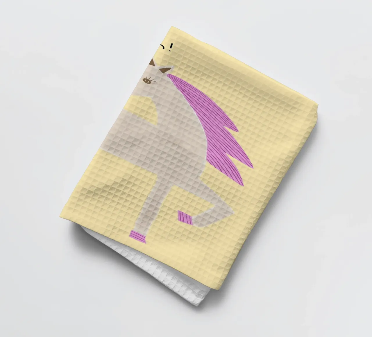 Affiche d'inspiration 'Be Like a Unicorn' (Soyez comme une licorne) torchon de vintagepod
