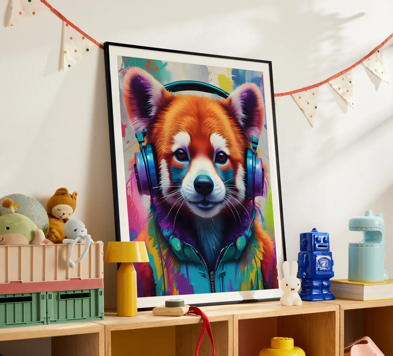 Arte musicale del panda rosso poster da MakArena
