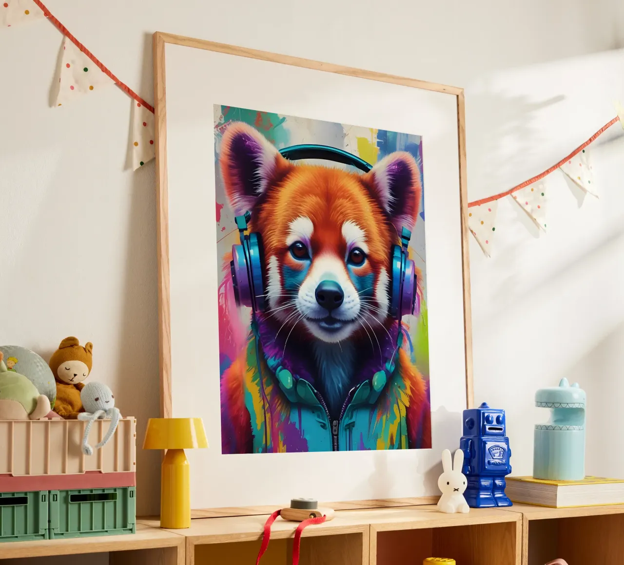 Arte musicale del panda rosso poster da MakArena