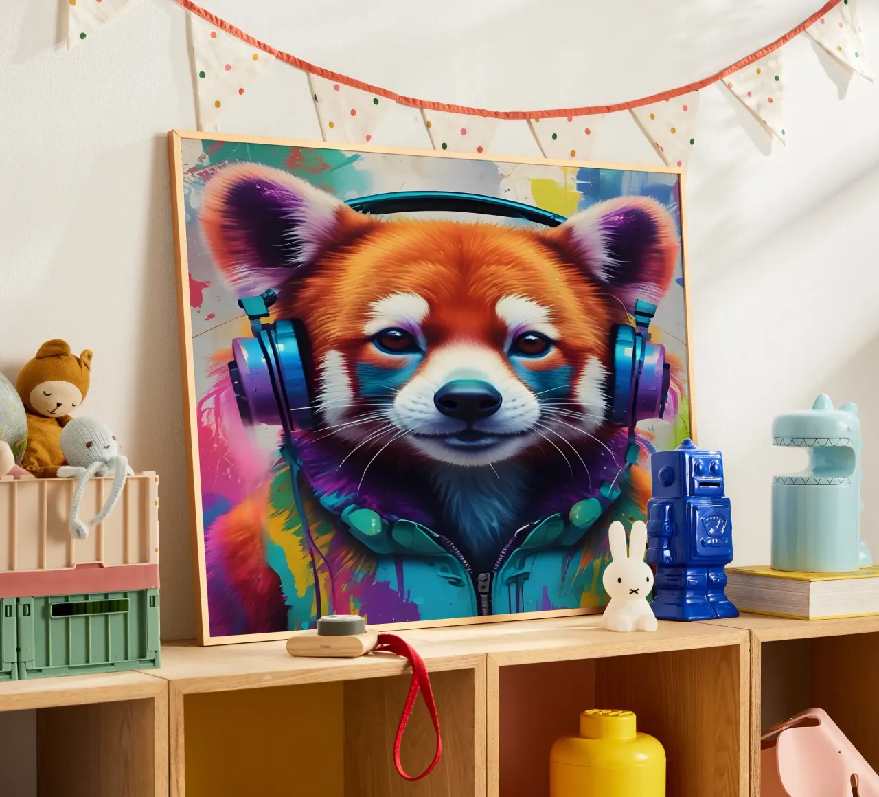 Arte musicale del panda rosso poster da MakArena
