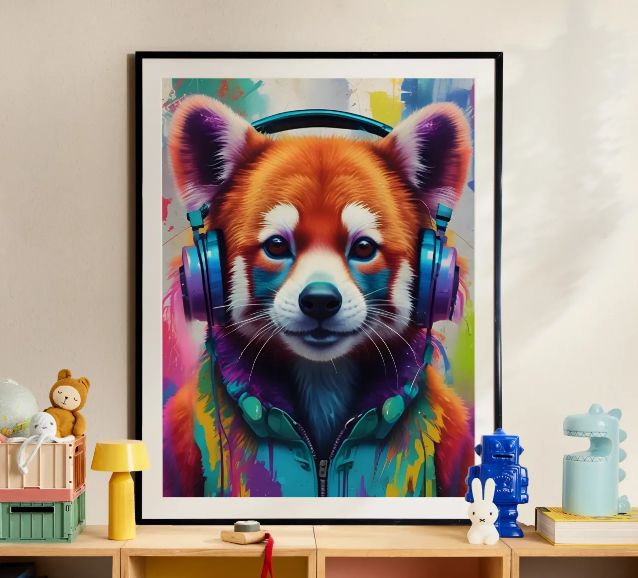 Arte musicale del panda rosso poster da MakArena
