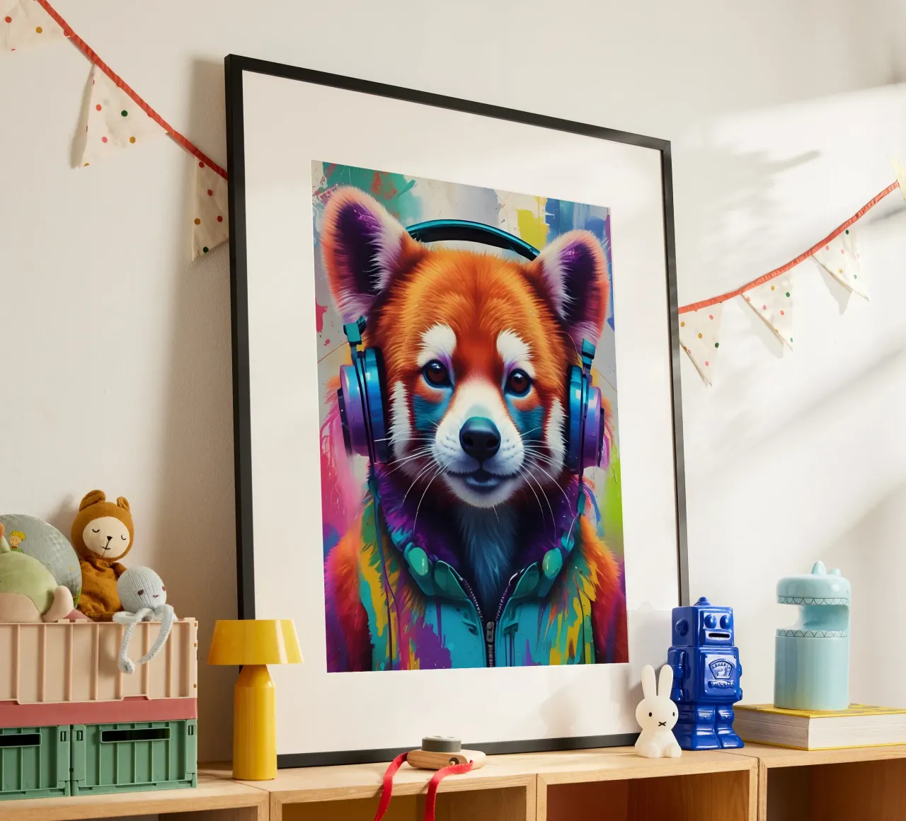 Arte musicale del panda rosso poster da MakArena