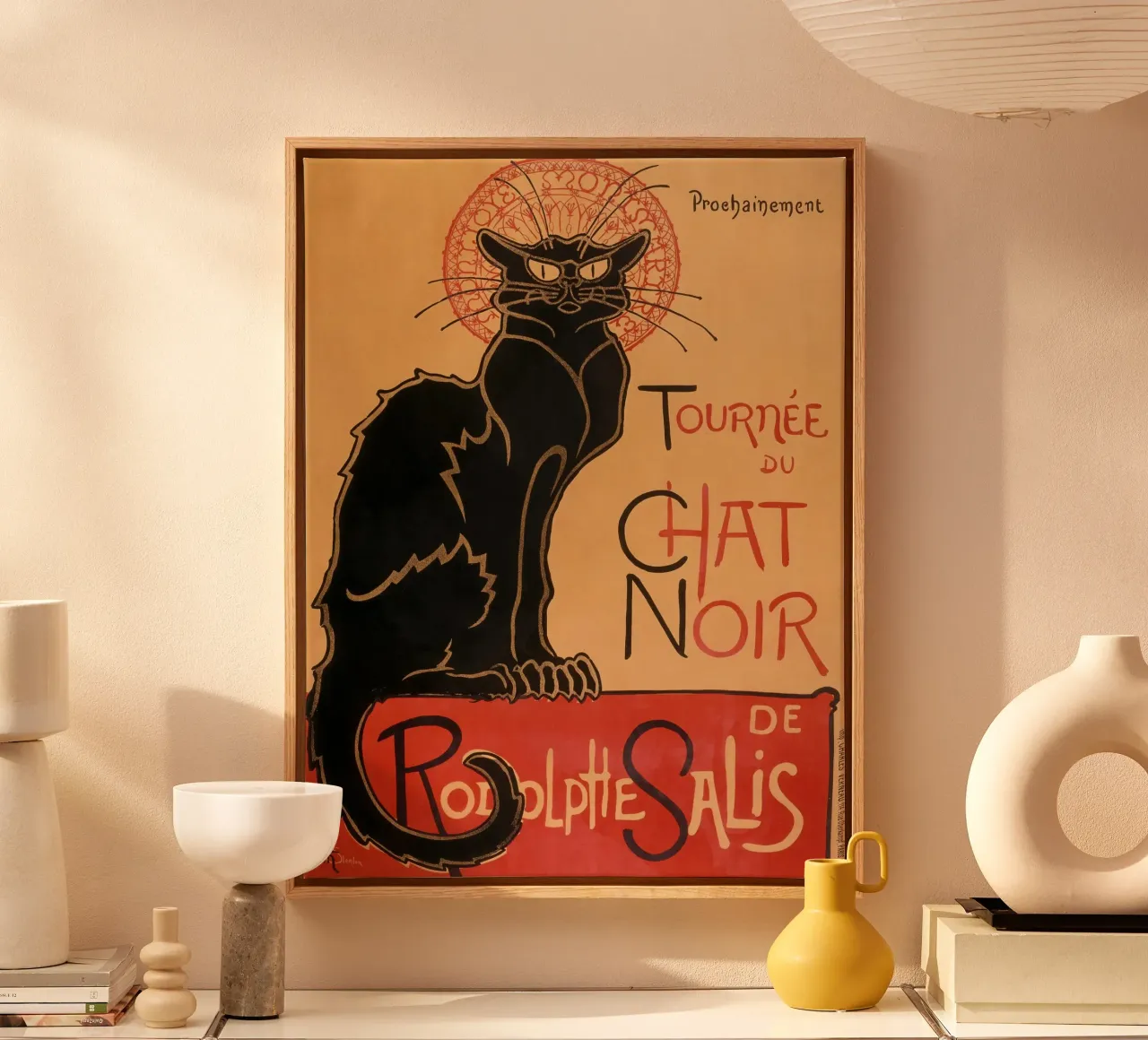 Tournee du Chat Noir 1896 tela con Cornice a cassetta da apoloprints