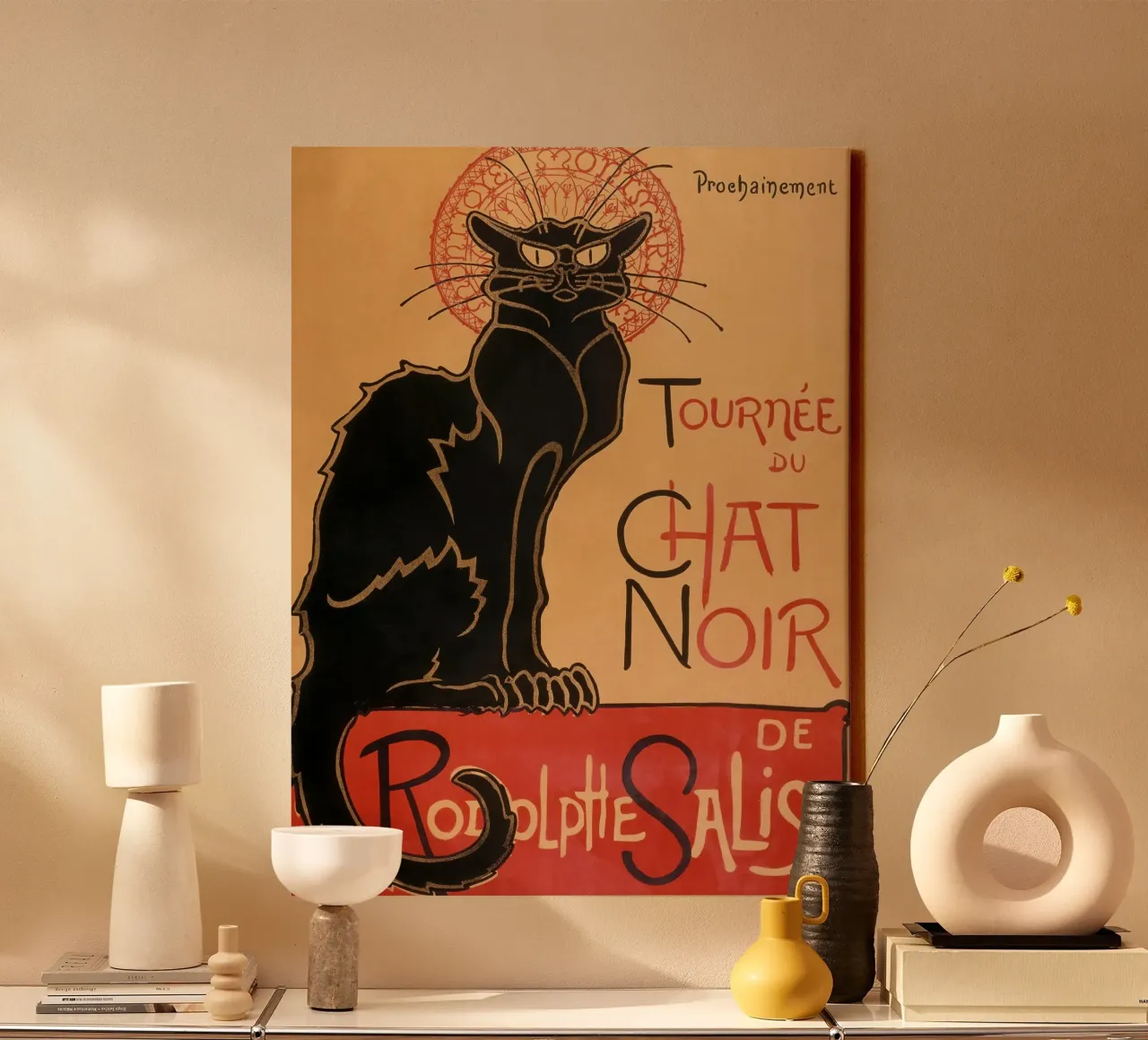 Tournee du Chat Noir 1896 tela con Cornice a cassetta da apoloprints