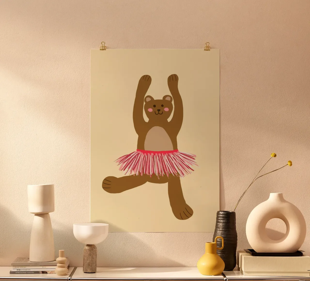 Poster per bambini con tutù dell'orso Ballerina poster da vintagepod