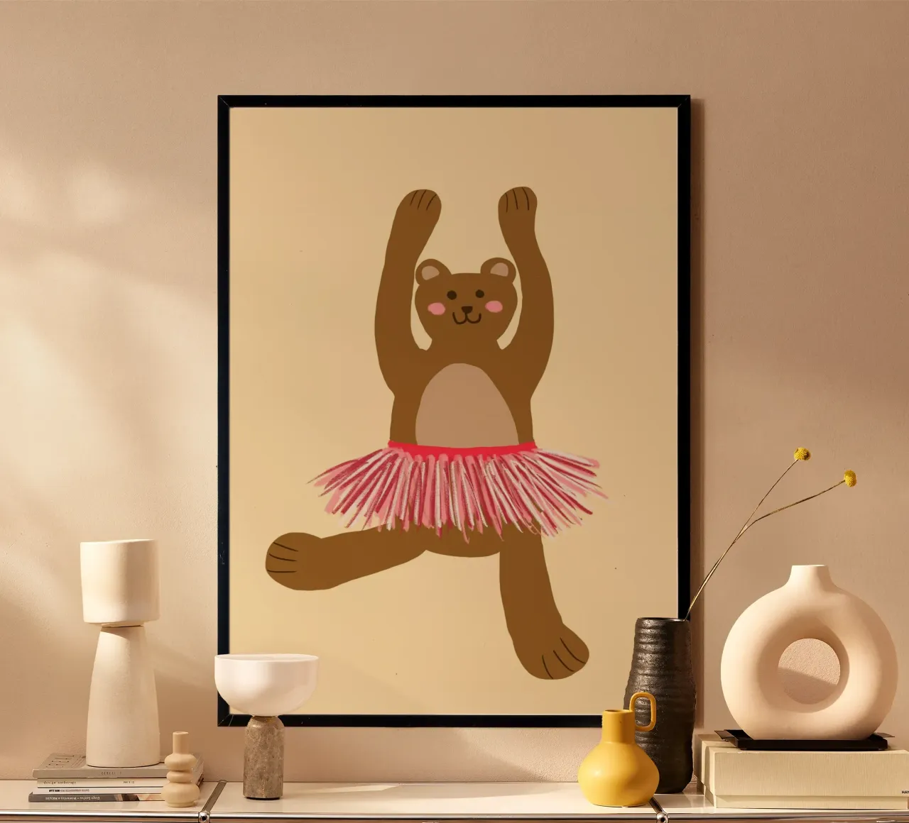 Poster per bambini con tutù dell'orso Ballerina poster da vintagepod