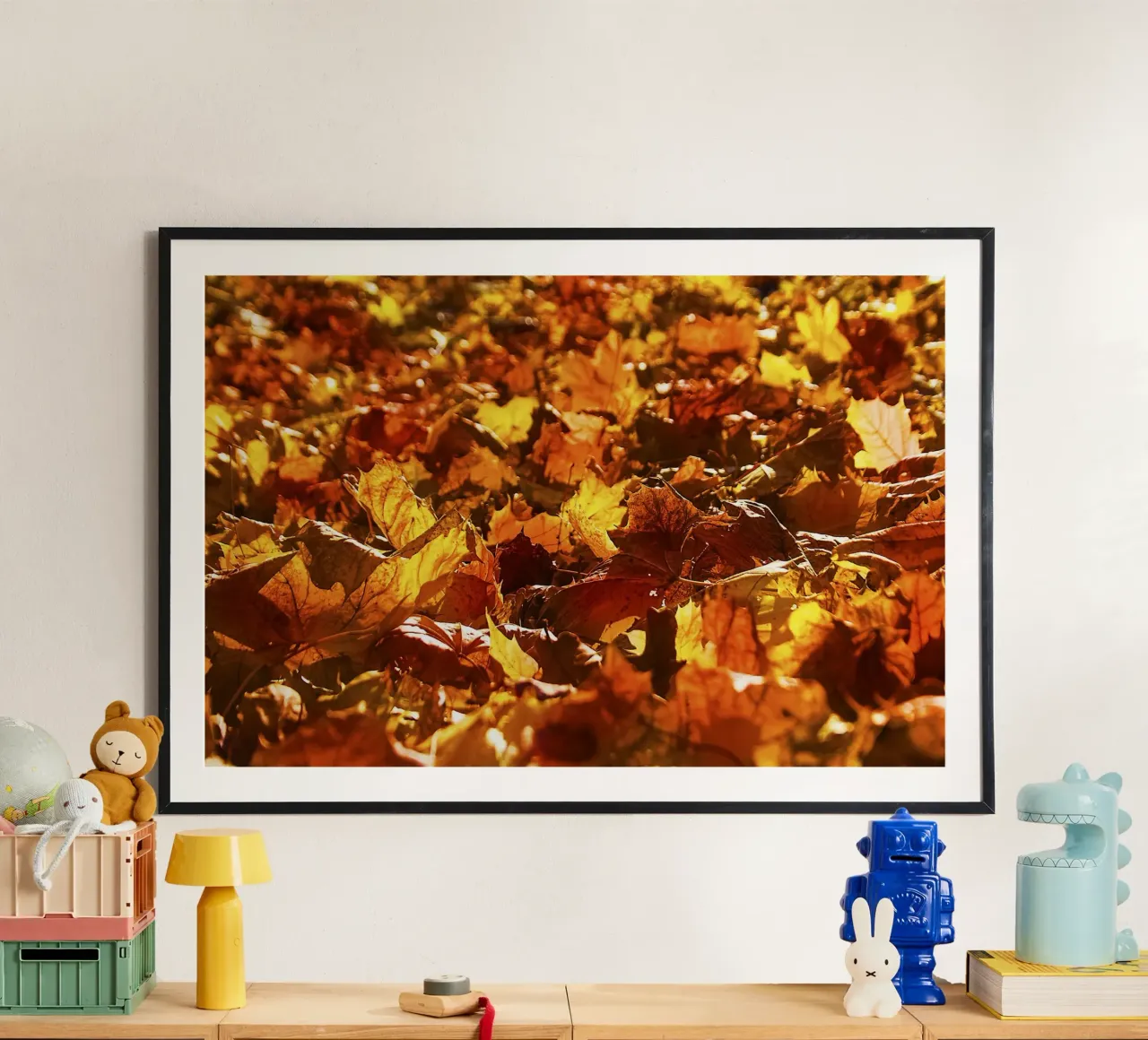 Feuilles d'automne dorées baignées de soleil - Nature Photo Print poster de jay
