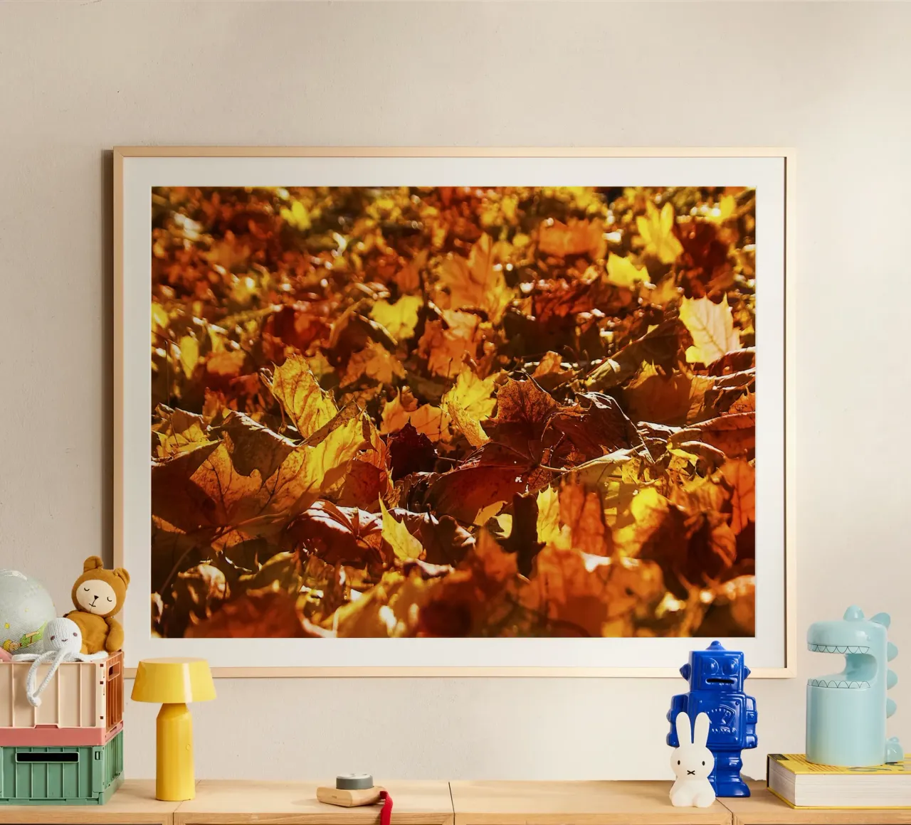 Feuilles d'automne dorées baignées de soleil - Nature Photo Print poster de jay