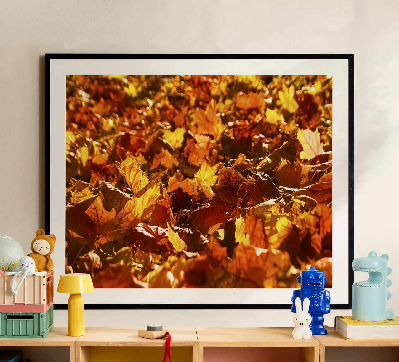 Feuilles d'automne dorées baignées de soleil - Nature Photo Print poster de jay