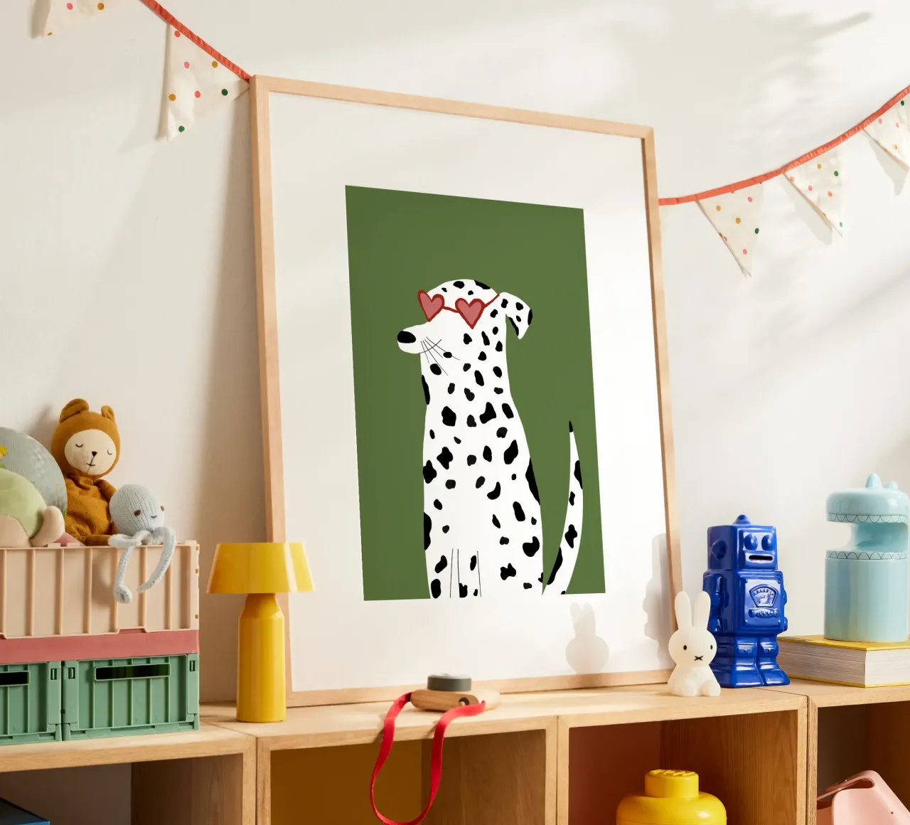Dalmata con cuore Occhiali da sole Arte moderna poster da vintagepod