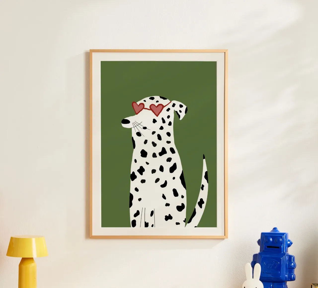 Dalmata con cuore Occhiali da sole Arte moderna poster da vintagepod
