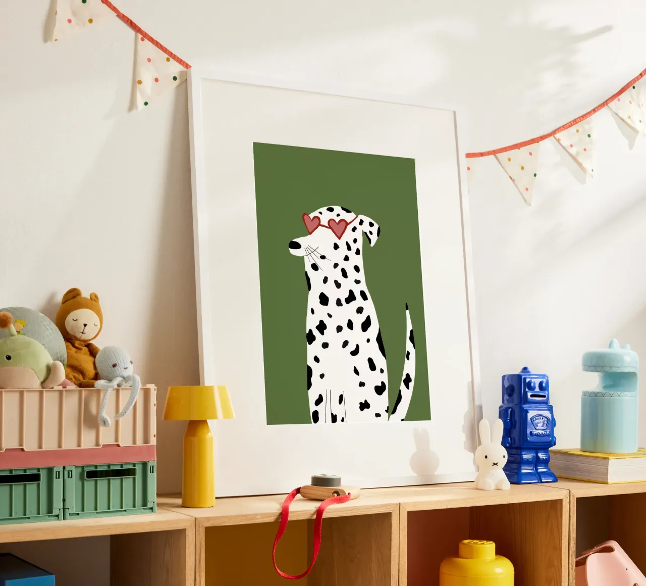 Dalmata con cuore Occhiali da sole Arte moderna poster da vintagepod