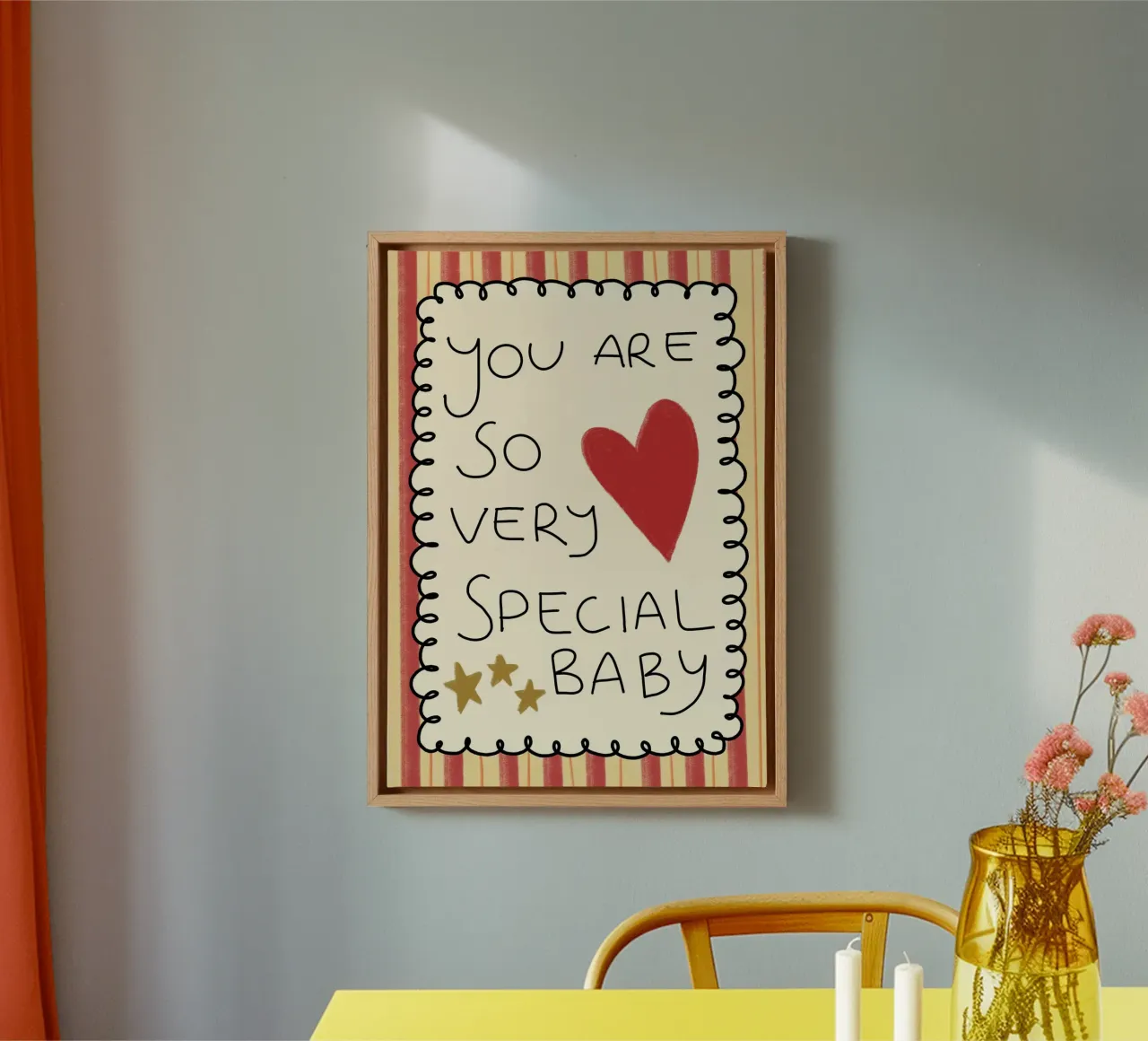 Poster "Sei un bambino davvero speciale tela con Cornice a cassetta da vintagepod