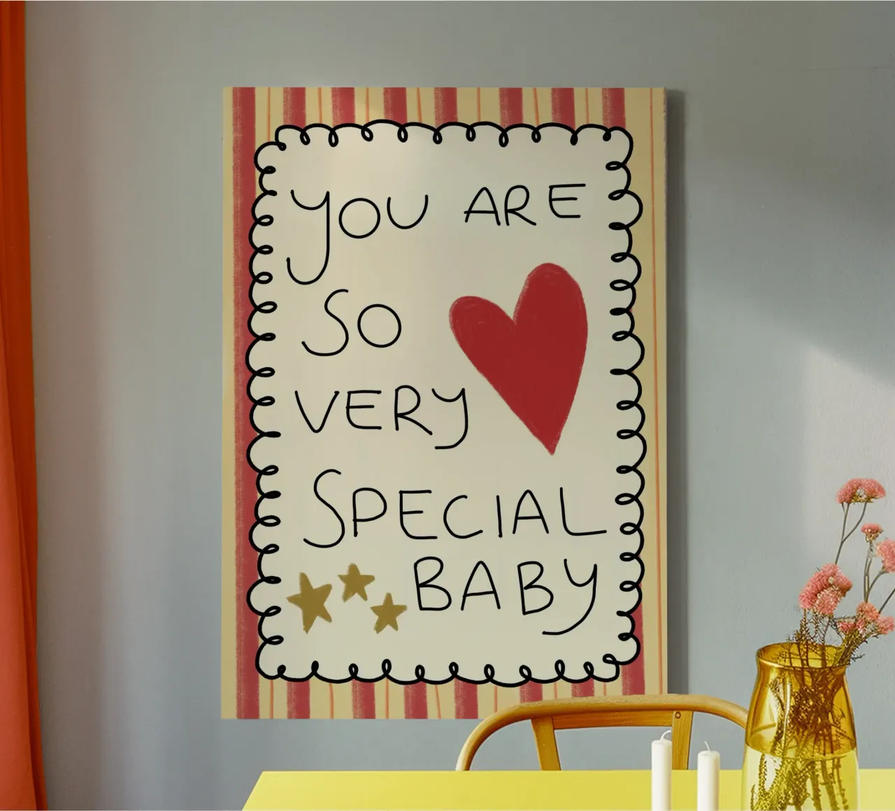 Poster "Sei un bambino davvero speciale tela con Cornice a cassetta da vintagepod