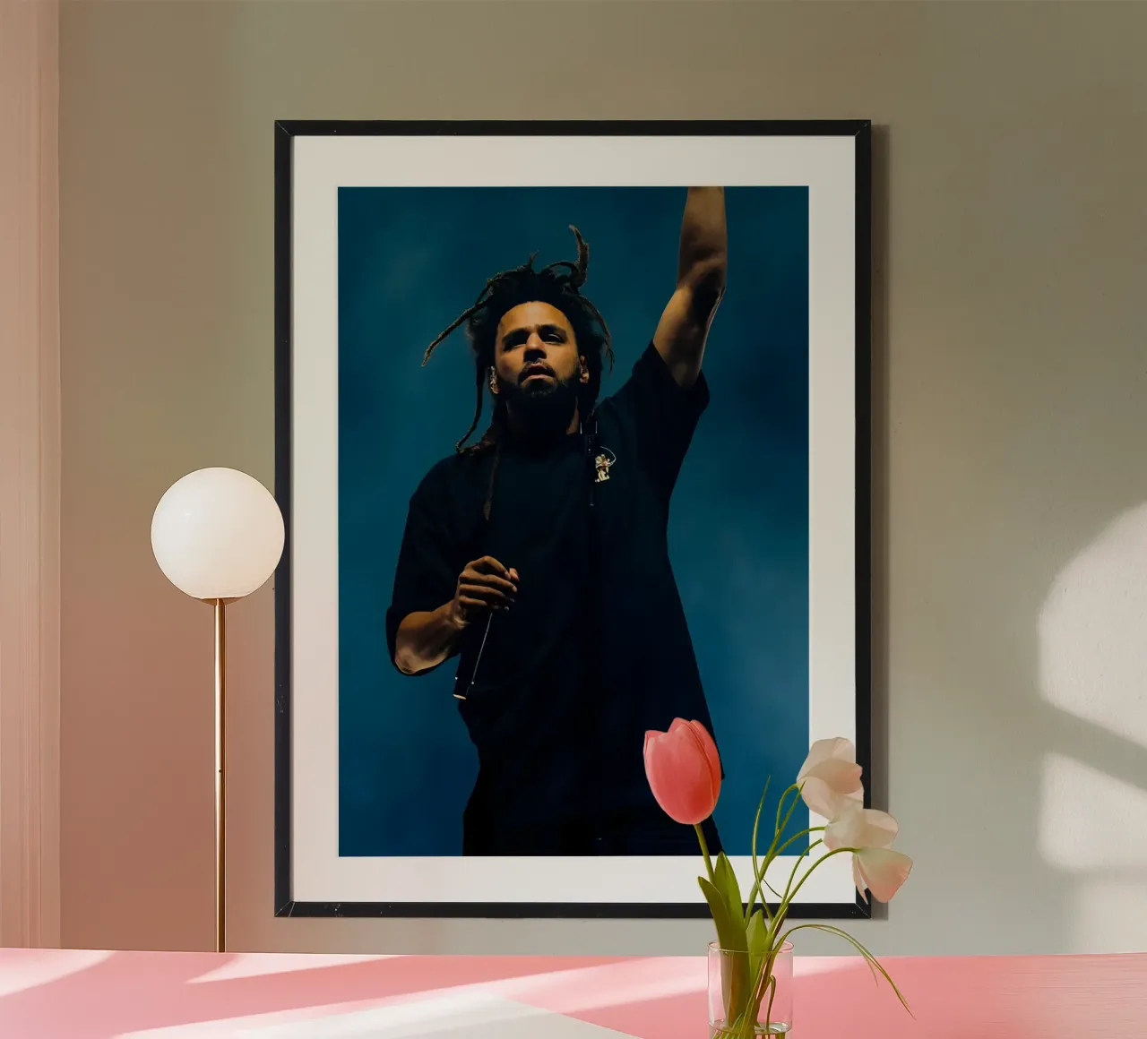 J. Cole poster da Low poly art