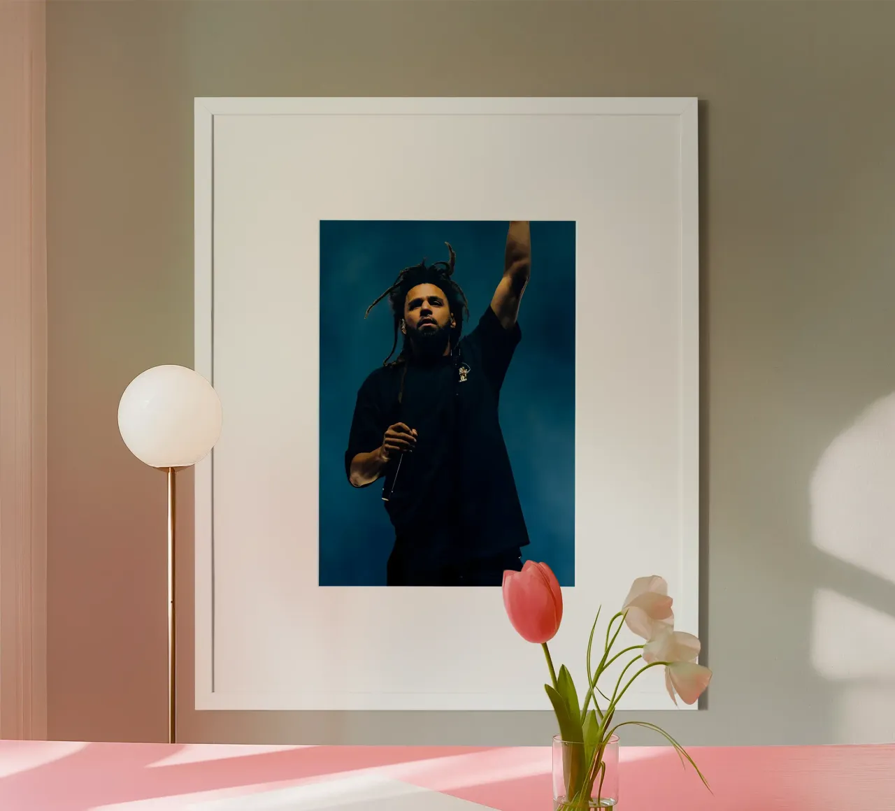 J. Cole poster da Low poly art