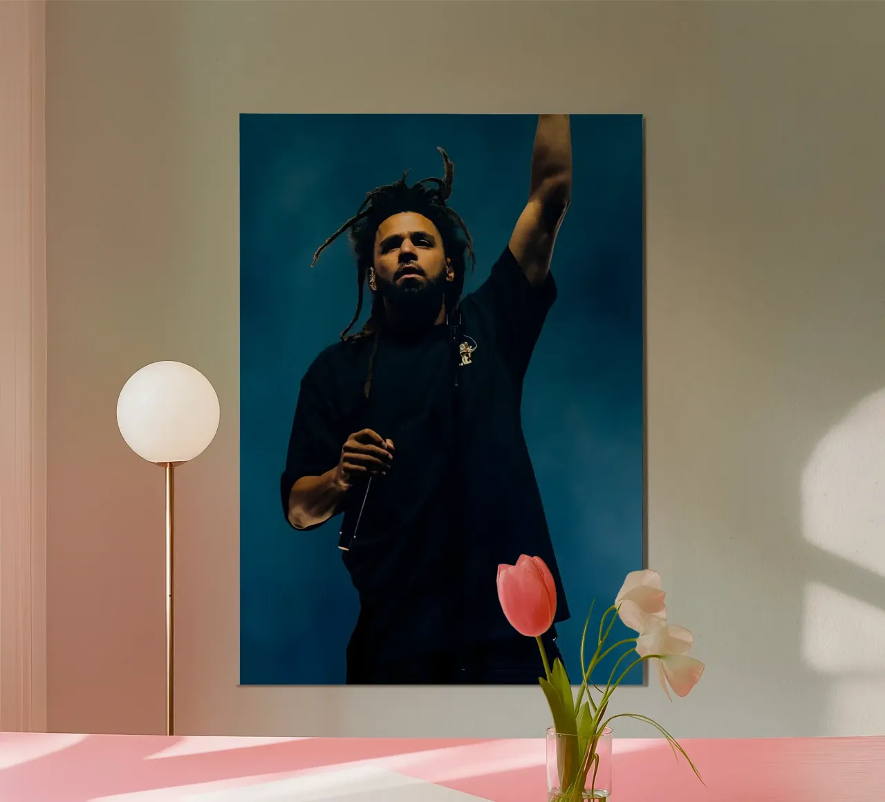 J. Cole poster da Low poly art