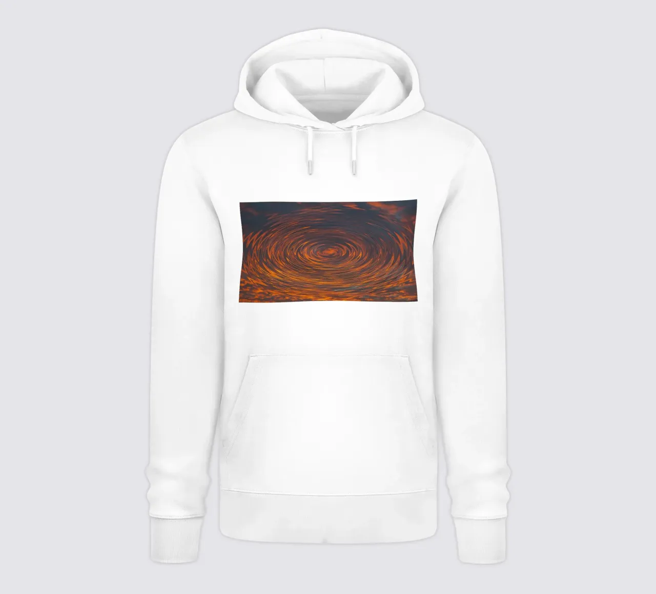 Amanecer circular abstracto - Patrones en zigzag en tonos dinámicos sudadera con capucha de jay
