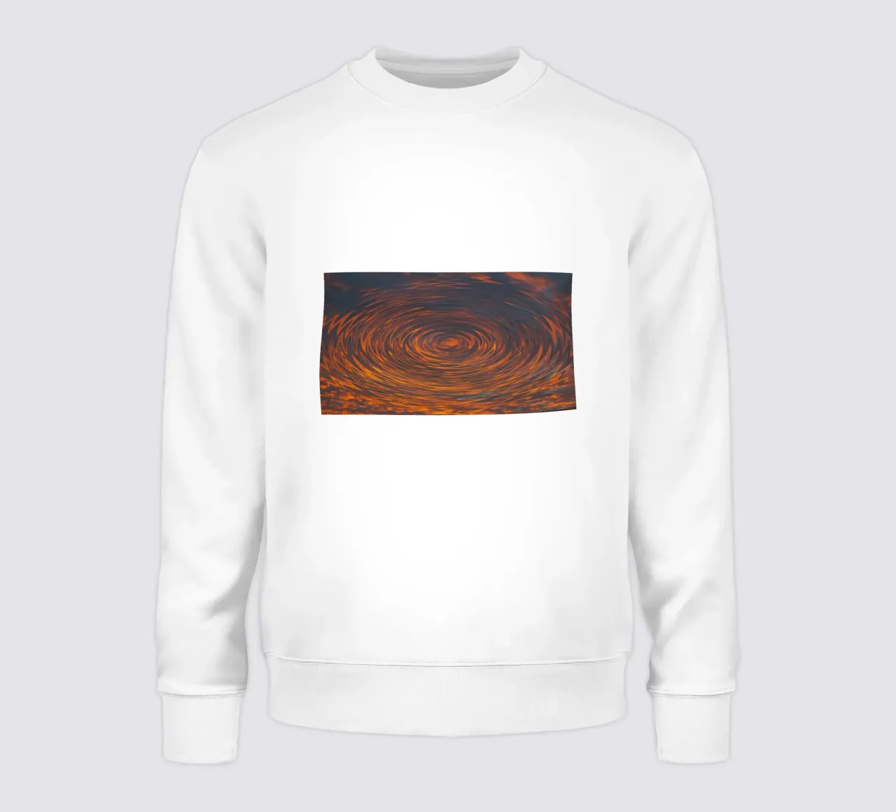 Abstract Circular Sunrise – Zig-Zag Patterns in Dynamic Hues sweatshirt by jay