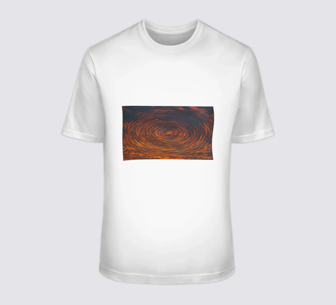 Abstract Circular Sunrise – Zig-Zag Patterns in Dynamic Hues t-shirt by jay