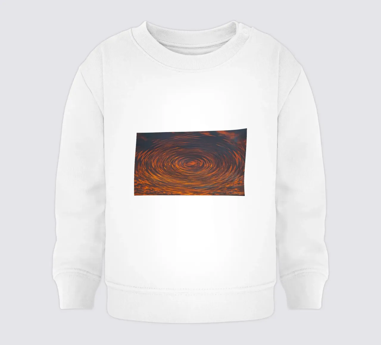 Amanecer circular abstracto - Patrones en zigzag en tonos dinámicos sudadera de bebé de jay