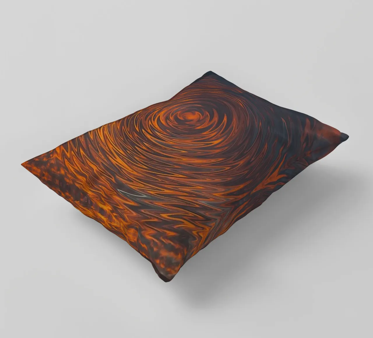 Abstract Circular Sunrise – Zig-Zag Patterns in Dynamic Hues decorative cushion by jay
