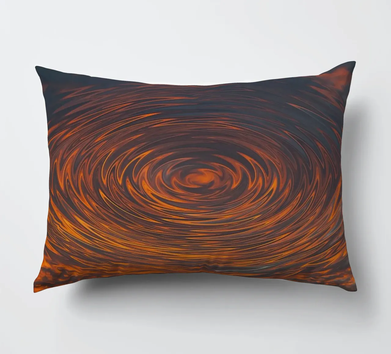 Abstract Circular Sunrise ā Zig-Zag Patterns in Dynamic Hues decorative cushion by jay