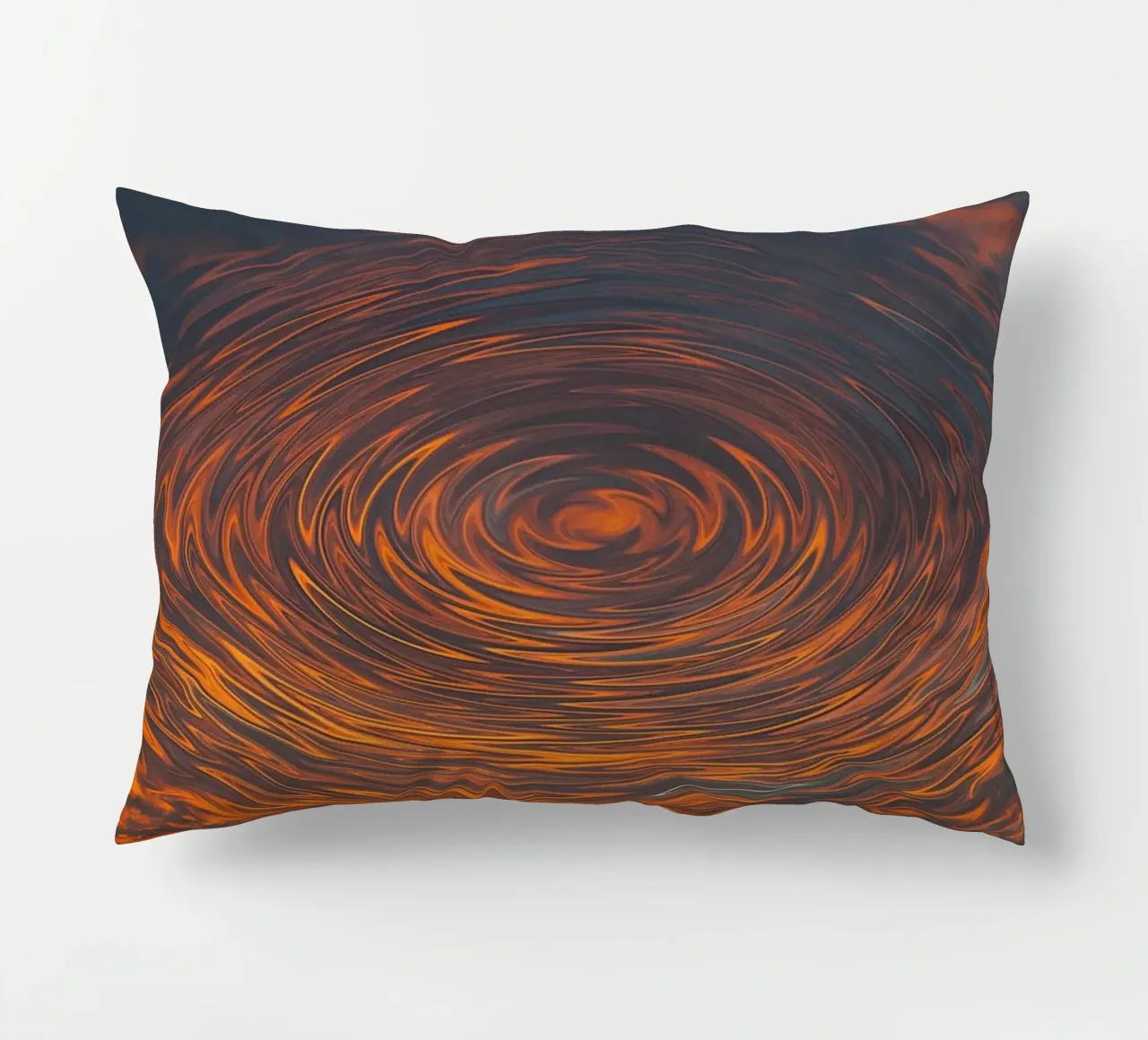 Abstract Circular Sunrise ā Zig-Zag Patterns in Dynamic Hues decorative cushion by jay