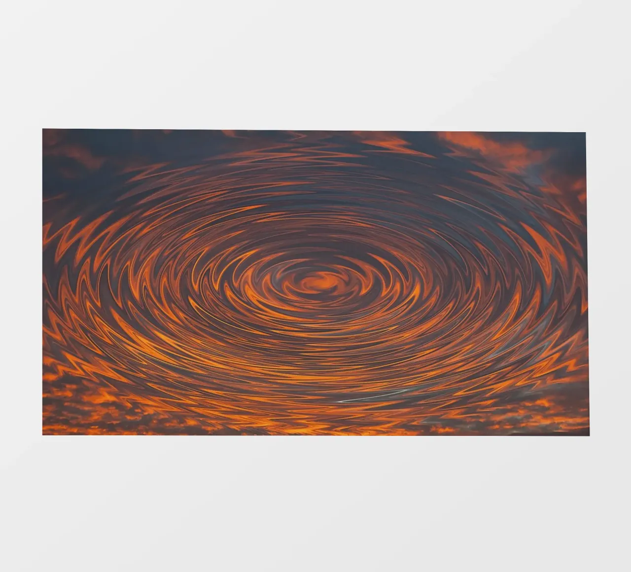 Abstract Circular Sunrise – Zig-Zag Patterns in Dynamic Hues pvc cover by jay