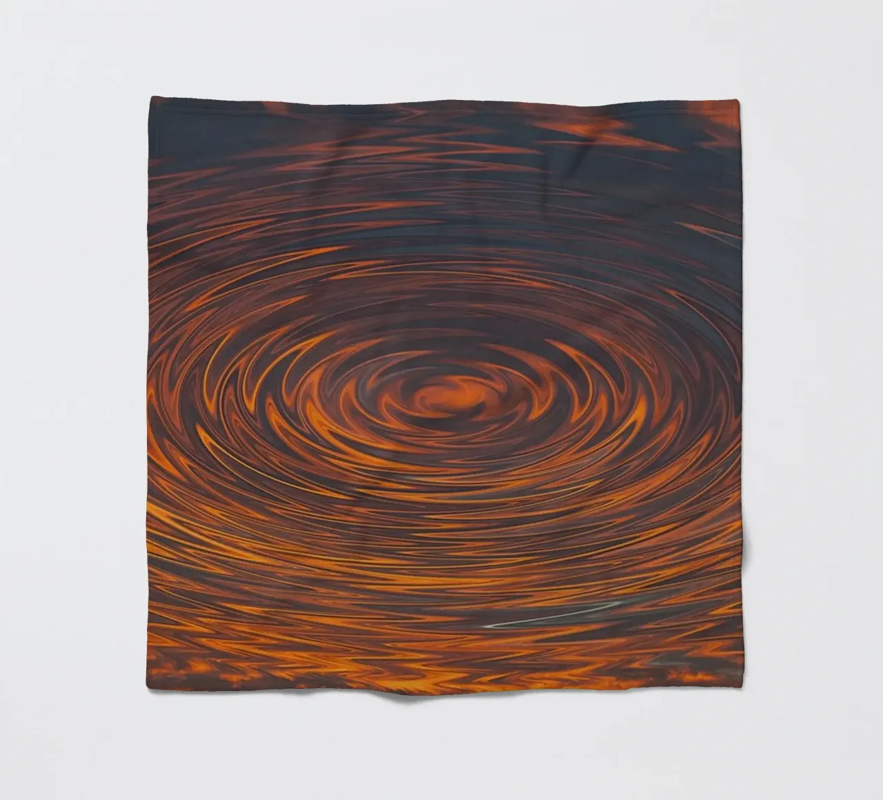 Abstract Circular Sunrise – Zig-Zag Patterns in Dynamic Hues fleece blanket by jay