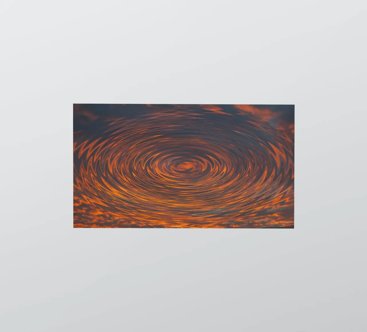 Alba circolare astratta - Motivi a zig-zag in tonalità dinamiche adesivo da jay