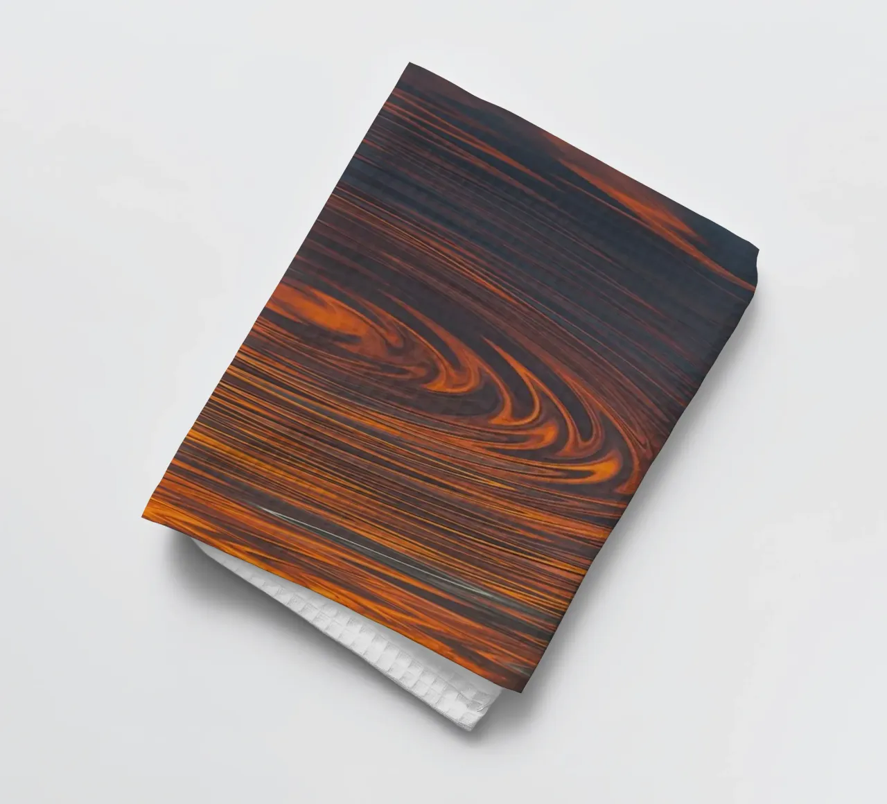Abstract Circular Sunrise – Zig-Zag Patterns in Dynamic Hues tea towel by jay