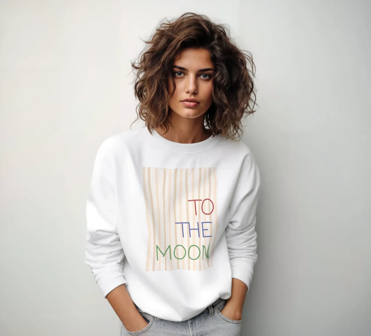 To The Moon Retro Typography Art Print sudadera de vintagepod