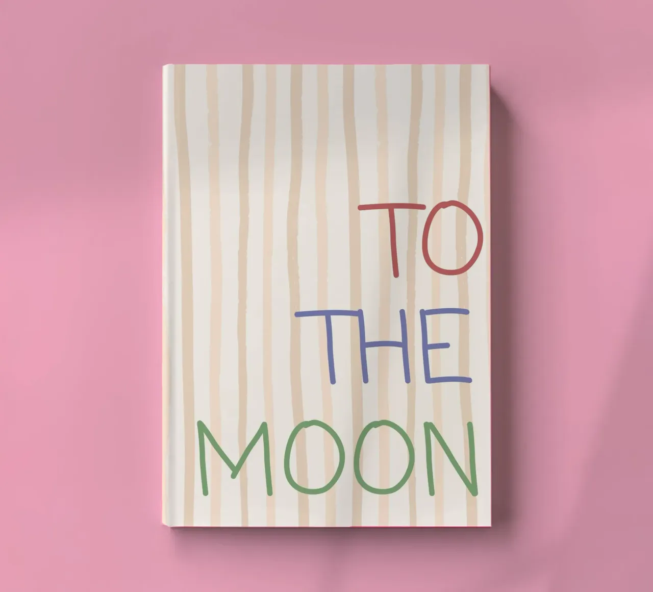 To The Moon Retro Typography Art Print notebook by vintagepod