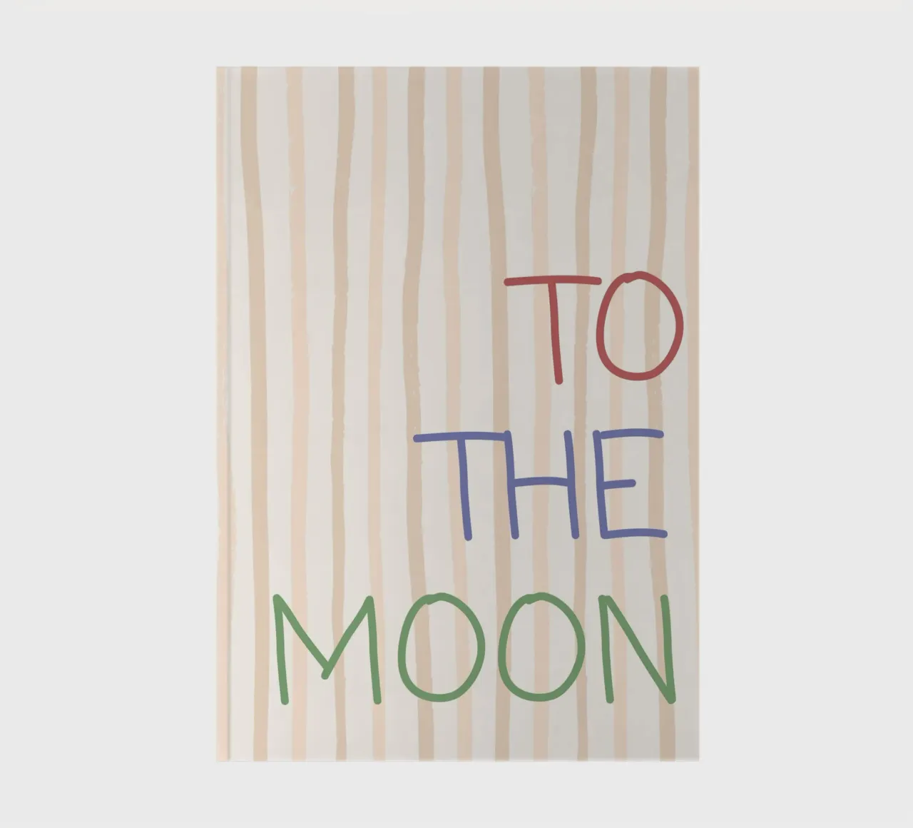 To The Moon Retro Typography Art Print notebook by vintagepod