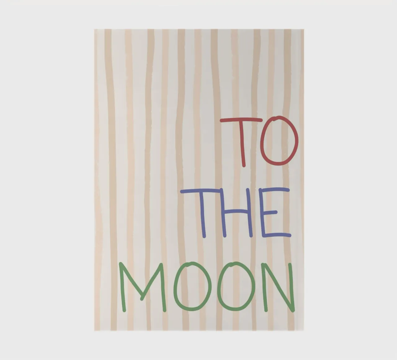 To The Moon Retro Typography Art Print notebook by vintagepod