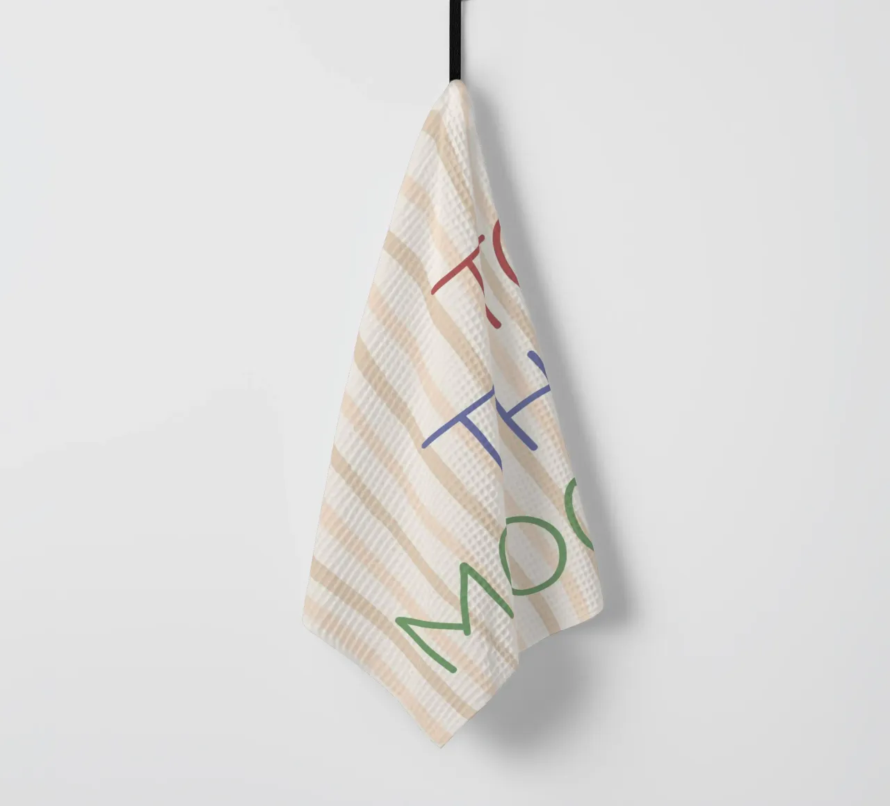 To The Moon Typography Retro Art Print torchon de vintagepod
