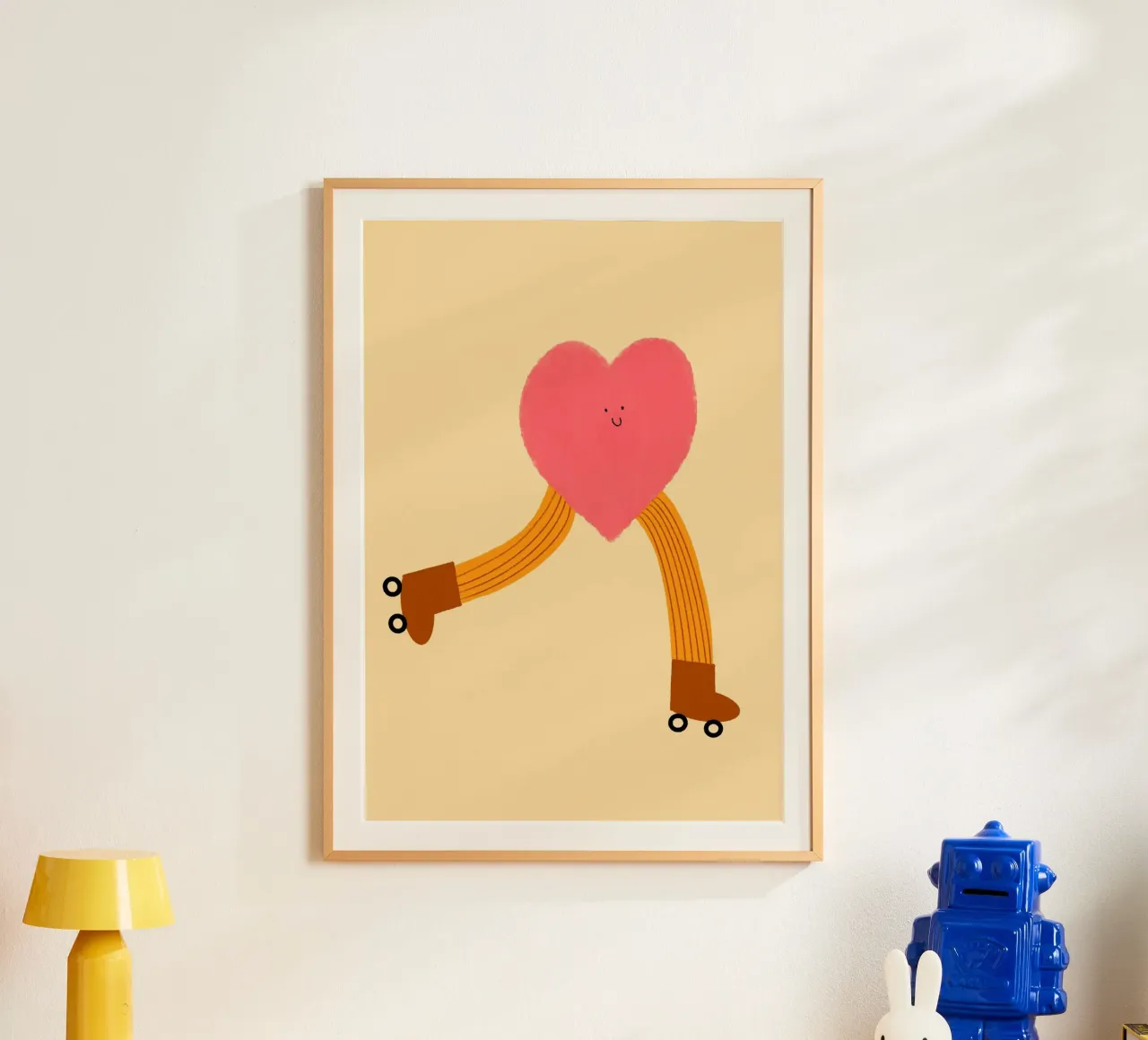 Cuore sui pattini a rotelle Stampa artistica divertente e stravagante poster da vintagepod