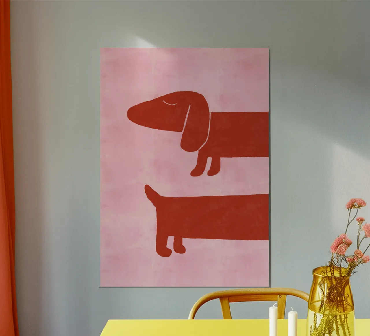 Minimalist Dachshund Dog Art Print Poster von vintagepod