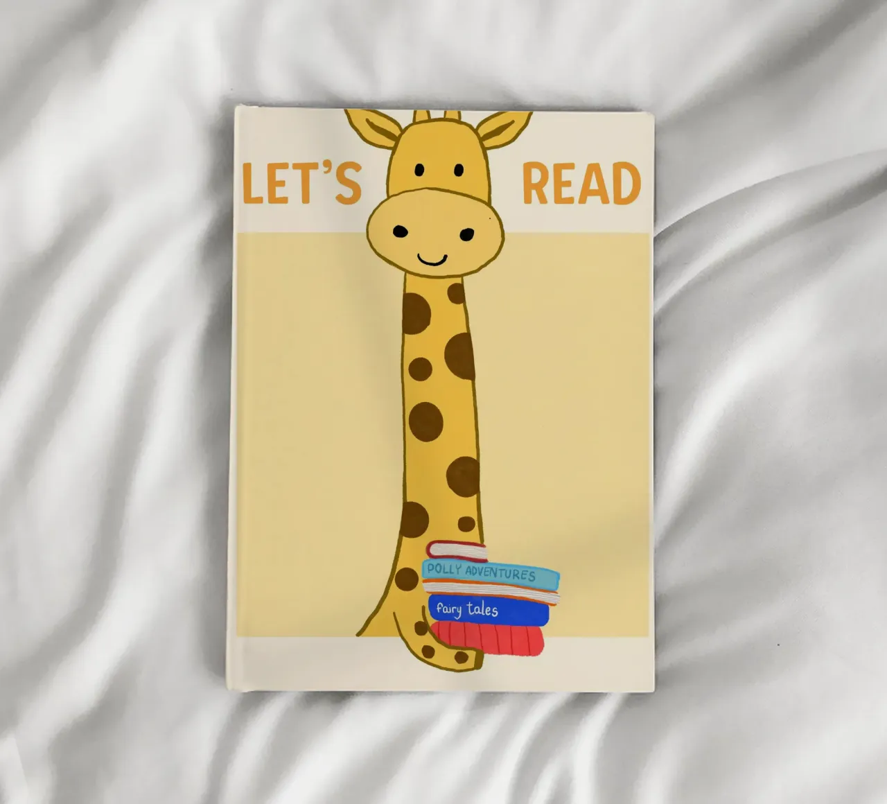 "Let's Read" Giraffe Book Lover Art Print notebook by vintagepod