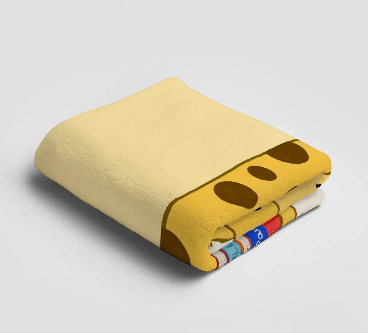 "Let's Read" Giraffe Book Lover Art Print towel by vintagepod