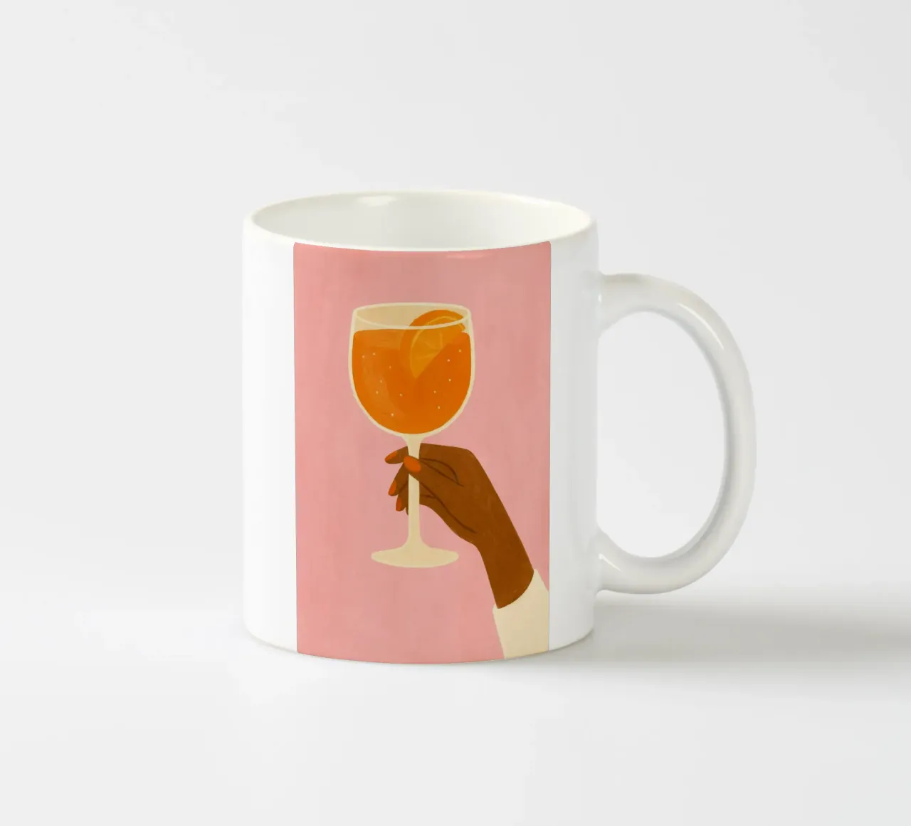 Sip of Orange Vibes keramische mok van PurePeachStudio