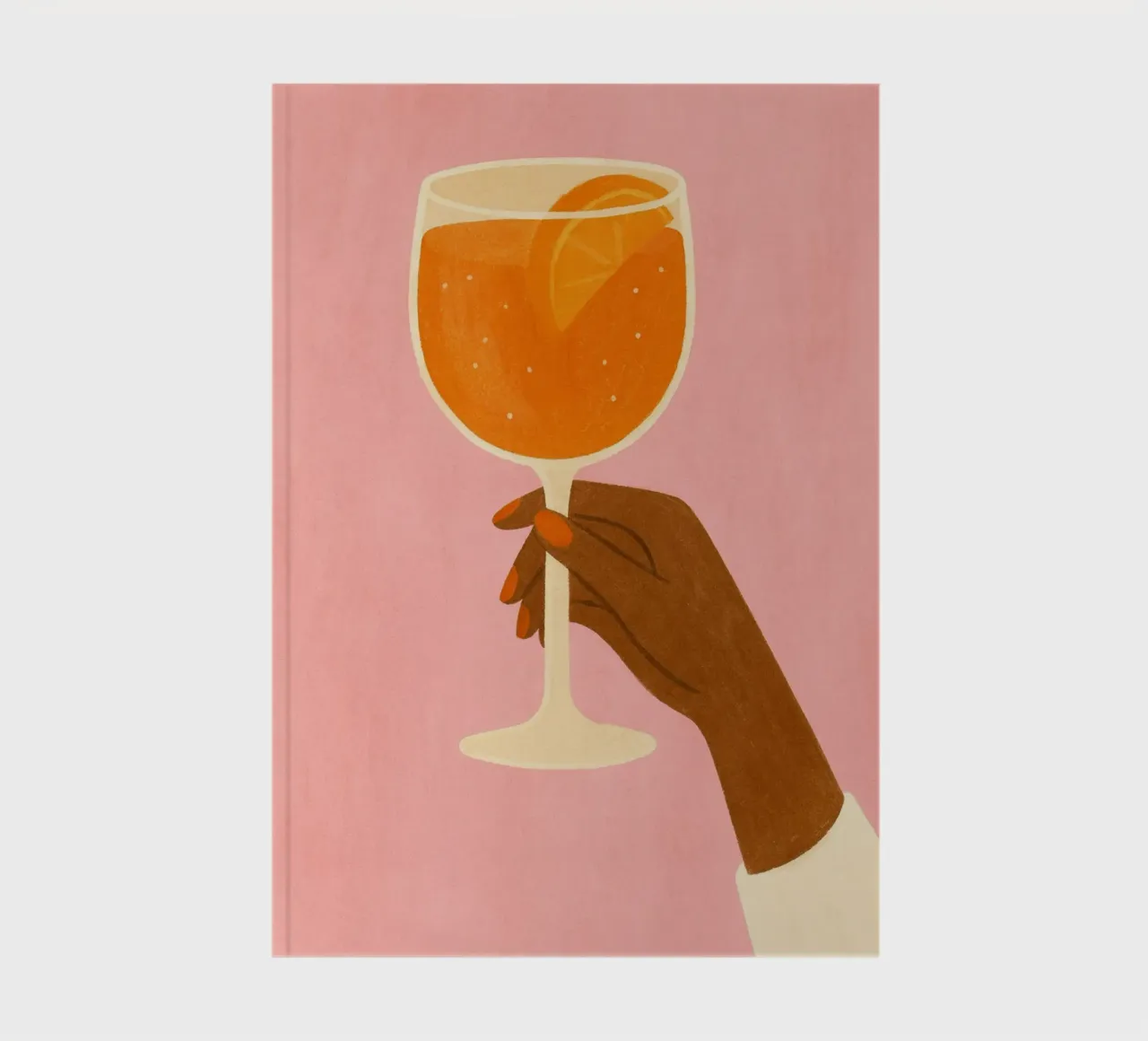 Sip of Orange Vibes notebook by PurePeachStudio