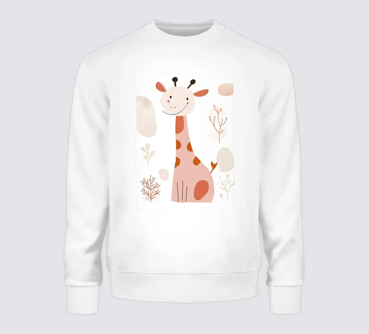 Jirafa rosa dulce Boho Nursery Art Print sudadera de vintagepod