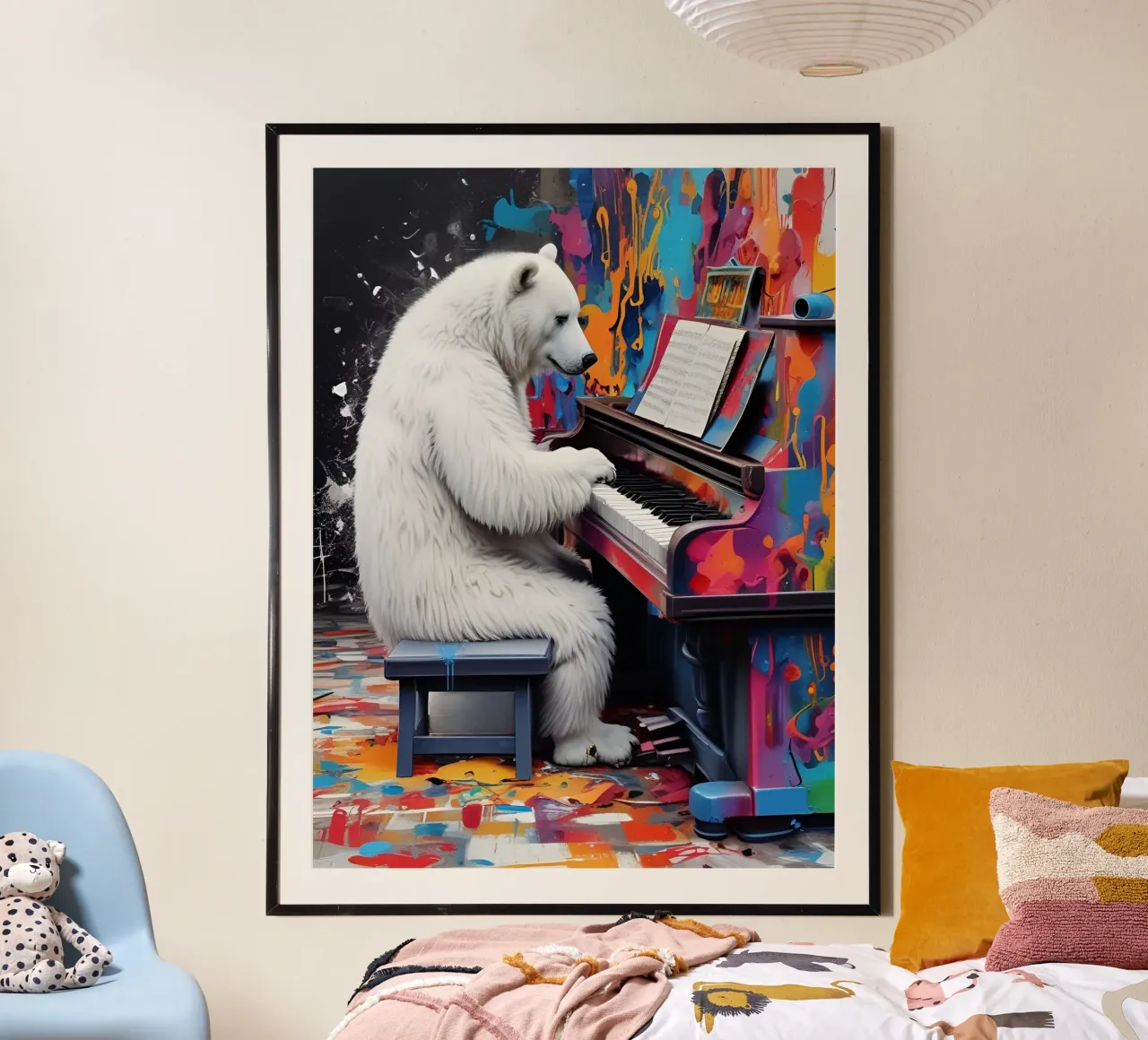 L'orso polare suona il pianoforte poster da MakArena