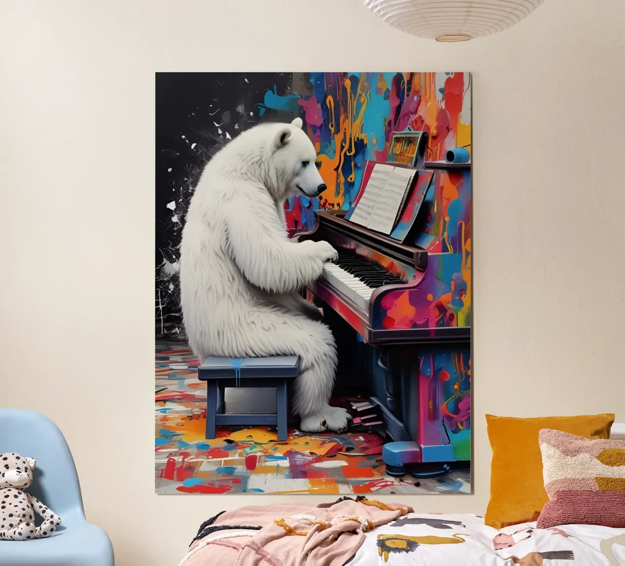 L'orso polare suona il pianoforte poster da MakArena